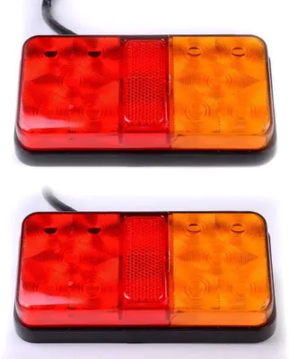 Obrázek produktu pro 2 kusy LED zadních světel s brzdovým světlem a ukazateli směru, vhodné pro nákladní vozidla a karavany, napětí 12 V