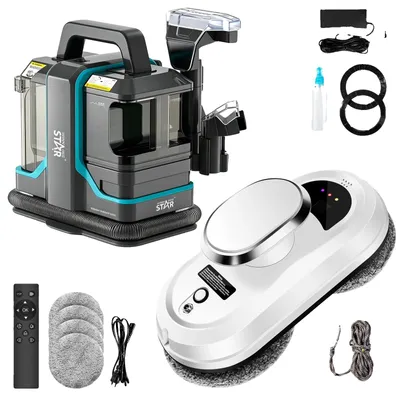 Obrázek produktu pro Robot na čištění oken, sací výkon 5600 Pa, dálkové ovládání, 2 v 1