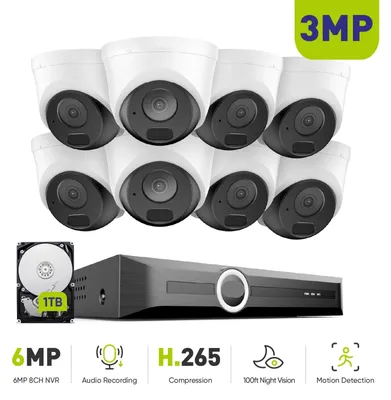 Produktbild von Überwachungskamera-Set - Überwachungskamera - Kamerasystem - Sicherheitssystem - 3 MP Auflösung