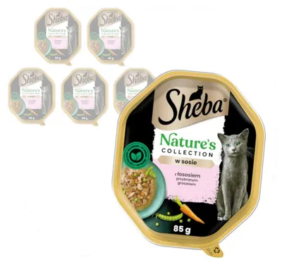 Produktbild von Sheba Nature's Collection 6x85g Nassfutter Für Erwachsene Katzen Mit Lachs Und Erbsen In Sauce