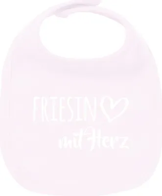 Produktbild von Huuraa Unisex Babylatz Friesin mit Herz Geschenk Babypink  Baumwolle Friesin Mitbringsel