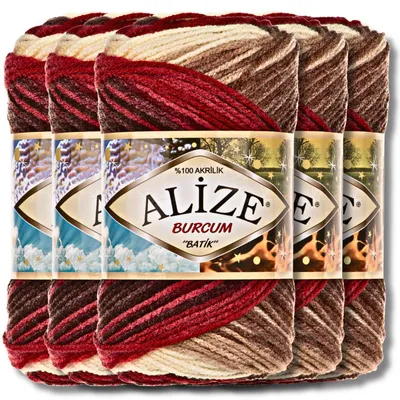 Produktbild von Alize 5x 100g Burcum Batik Wolle mit Farbverlauf, Häkeln, Stricken (4574)