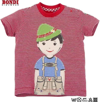 Produktbild von BONDI KIDSWEAR Baby T-Shirt ´Herzbube´ halbärmlig – 100 % Baumwolle 86