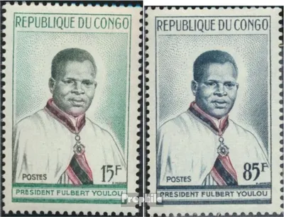Produktbild von Briefmarken Kongo (Brazzaville) 1960 Mi 4-5 (kompl.Ausg.) postfrisch Präsident Fulbert Youtou