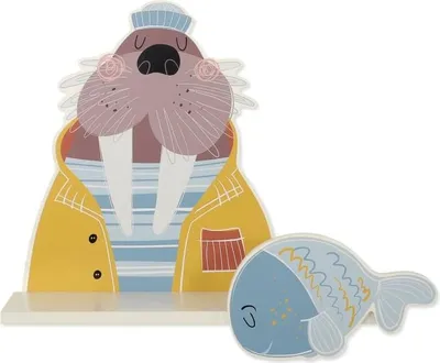 Immagine prodotto di Mensola per bambini, mensola da parete, resistente e antigraffio - MDF ecologico - Walrus Design