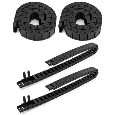 Produktbild von 4 Stück Kabelschleppkette, Energiekette, 15mm x 30mm, für 3D Drucker, CNC Werkzeugmaschinen, elektronische Geräte, Schwarz, 1M