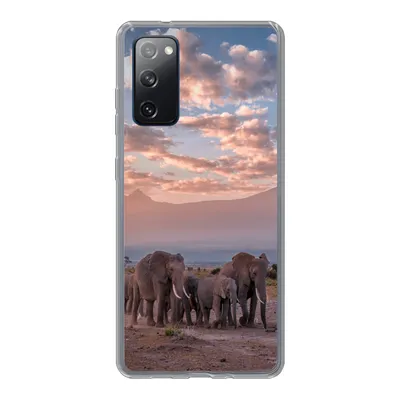 Produktbild von MuchoWow® Handyhülle Schutzhülle Hülle für Samsung Galaxy S20 FE Elefant - Tiere - Abend - Landschaft - Savanne Silikon Softcase Handy Hülle - Abdeckung