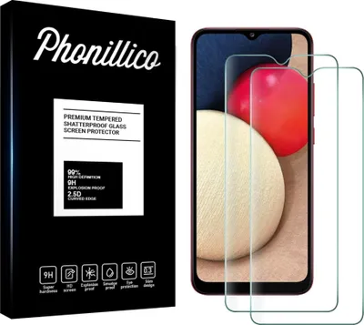 Obrázok produktu pre Tvrdené sklo pre Samsung A02S [2 ks] Screen Protector Film Anti-scratch Glass Resistant Phonillico®