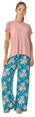Produktbild von J&J Brothers Damen-Sommerpyjama mit fließender langer Hose JJB34