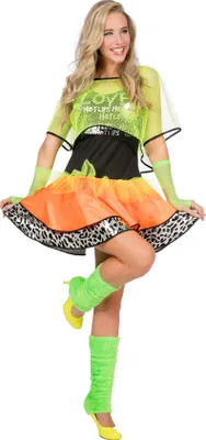 Produktbild von 80er Neon Girlie Kostüm Größe: 44