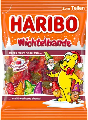 Obrázek produktu pro Haribo ovocné žvýkačky Wichtelbande s příchutí ovocného punče 200g