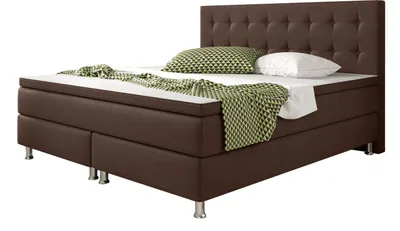 Produktbild von Boxspringbett KN0011 180x200 cm Webstoff Braun