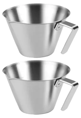 Espresso-Messbecher aus Edelstahl, 100 ml, 2 Stück, mit Skala