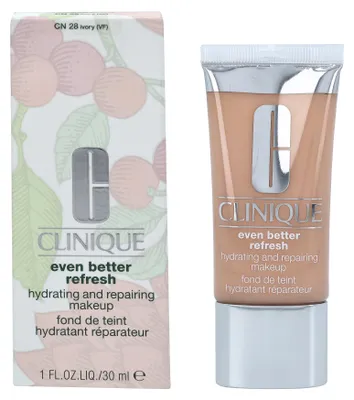 Image de Clinique Even Better Refresh : Maquillage hydratant et réparateur, Tuba, Crème, Peau mixte, Peau sèche, Peau très sèche, Hydratant, Effet repulpant, Revitalisant, Lissant, Teinte claire, Froid