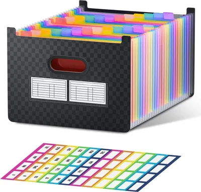 Image de ThinkTex 26 Taschen A-Z Bunte Register Akkordeonordner