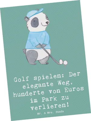 Produktbild von Mr. & Mrs. Panda Postkarte Golf Eleganz - Meeresbrise - Geschenk, Teamsport, Sportler Geschenke, Alltag, Ansichtskarte, Sportart, Missgeschicke, Ansichtskarten, Spaß