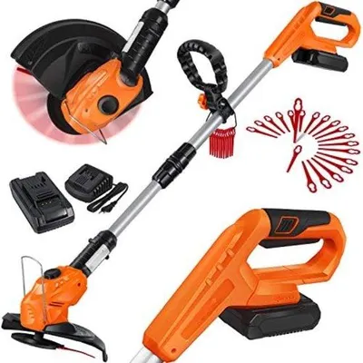 Image de Brosse électrique pour désherber - Orange - 50 cm - Plastique