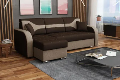 Produktbild von l Ecksofa mit schlaffunktion und bettkasten, Sofa L-form, Couch L-form HUGO  BOSS 07 + BOSS 04 Links