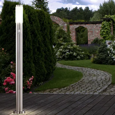 Produktbild von Moderne LED Außenlampe aus Edelstahl mit Bewegungsmelder