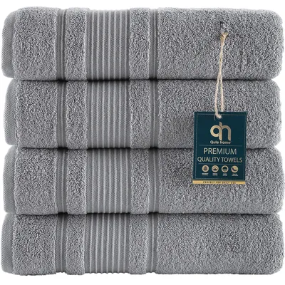 Badhandtuch-Set, 4 Stück, 100% türkische Baumwolle, 550 g/m²
