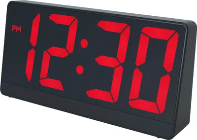 Obrázek produktu pro Digitální budík Caliber s funkcí Snooze - dvojitý budík - velký červený displej - elegantní design (HCG006A)