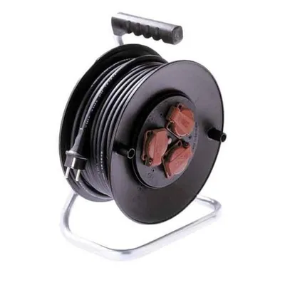 Produktbild von BACHMANN Schutzkontakt-Aufrollkabeltrommel 3fach 230VAC, IP44, 25 m
