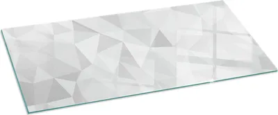 Obrázek produktu pro Skleněný podlahový panel 125x50 cm - Krbový panel - Skleněný krbový panel - Ochranné sklo - Ochranný panel proti jiskrám - Skleněný podlahový panel proti ohni - Tepelná ochrana - Ochrana podlahy ze skla - Abstraktní geometrický vzor