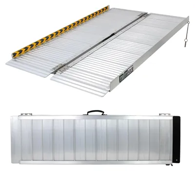 Produktbild von TRUTZHOLM Rollstuhlrampe klappbar Alu 122 cm Traglast 272 kg Auffahrrampe geriffelt