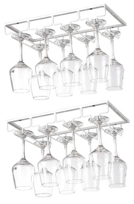 Imagen del producto de Soportes metálicos para copas de vino, paquete de 2 unidades, para la cocina