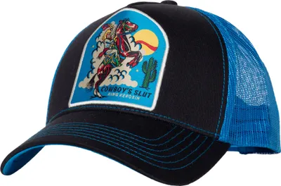 Produktbild von King Kerosin Herren Trucker Cap "Cowboy's slut" Black & Blue