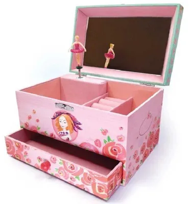Imagen del producto de Caja de música para joyas Svoora, modelo Amphitrite, con cajón