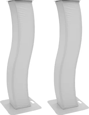 Produktbild von EUROLITE 2x Stage Stand 150cm geschwungen inkl. Cover und Tasche, weiß