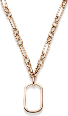 Produktbild von 11mm Phantasie Halskette Collier mit Dekoelement 33x51mm 585 Gold Rotgold 55cm