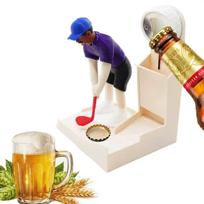 Flaschenöffner mit Golfball-Design, Acryl, 1 Stück