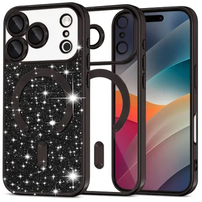 Obrázek produktu pro Techsuit – kryt Glitter MagSafe pro iPhone 17 Pro Max – černý