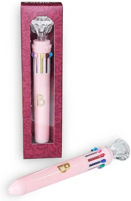 Productafbeelding van X Bridgerton - Drukpen met 10 kleuren - Logo-schacht en diamantdetail - Geschenkdoos