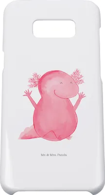 Produktbild von Mr. & Mrs. Panda Samsung Galaxy S8 plus Handyhülle  Axolotl Hurra - Weiß - Geschenk, Lurch, Freude, Cover, Spaß, Handy Case, Handycover, Hülle, Fröhlich