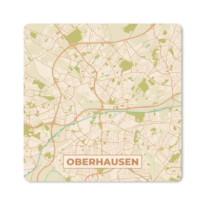 Produktbild von MuchoWow® Mauspad Mousepad Vintage - Karte - Stadtplan - Oberhausen - Karte 20x20 cm - Mousepads - Maus Mat - Pad - Mausunterlage - Desk Mat - Bureauartikeln