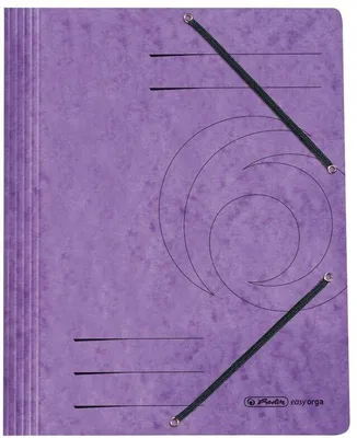 Produktbild von Einschlagmappe mit Gummizug Karton violett Packung mit 25 Stück