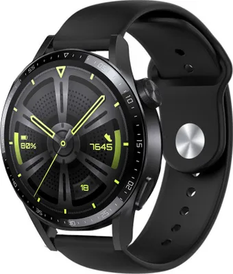 Produktbild von Strap-it Huawei Watch GT 3 46mm Sportarmband (Schwarz)