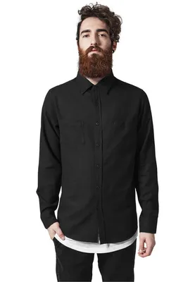 Image de Urban Classics - BASIC FLANELL Hemd schwarz - XL
