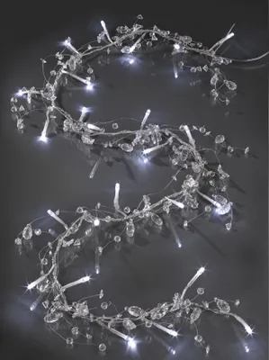 Produktbild von LED Lichterkette Deko Weihnachten Winter 16 LEDs warmweiß Batterie Fensterdeko