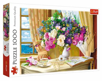 Produktbild von Premium Puzzle 1000 Teile - Blumen am Morgen