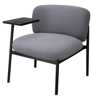 Productafbeelding van Moderne Lounge Stoel met Verstelbare Tafel en Stalen Frame