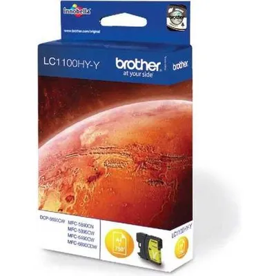 Produktbild von Brother LC-1100HYY Tintenstrahl Tintenpatrone - Gelb - Originaler Pack - Tintenstrahl