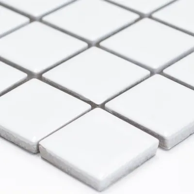 Produktbild von Keramik Mosaikfliesen Hakan Weiss Matt