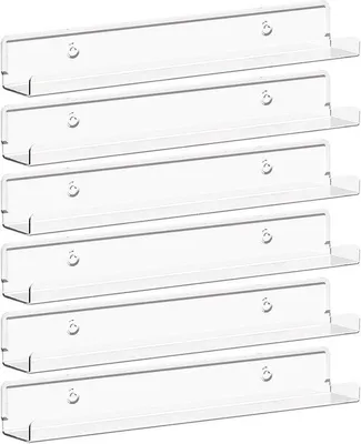 Produktbild von Famanu Acrylregal Set 6 Stück - Transparent, 12 Zoll für Schallplatten oder Fotos