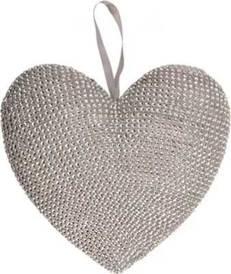 Produktbild von glänzende Hängedeko S 13 cm HERZ silber oder gold Weihnachten Fensterdeko , Farbe:Silber