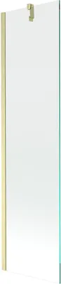 Produktbild von Mexen Next Badewannenfaltwand 1-flügelig 50 x 150 cm, transparent, gebürstet gold - 895-050-000-00-00-55