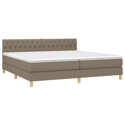 Produktbild von vidaXL Boxspringbett mit Matratze Taupe 200x200 cm Stoff